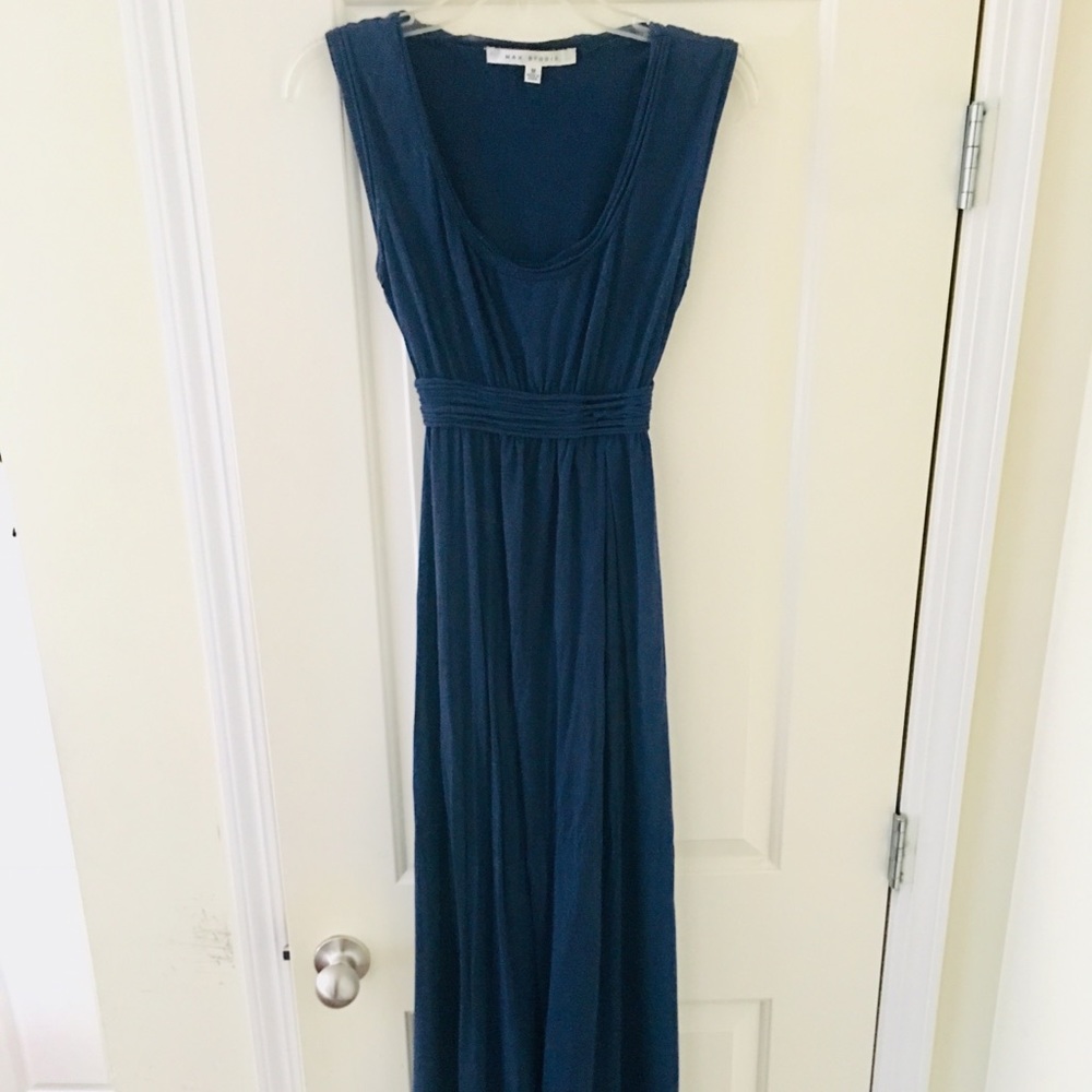 Max Studio Navy Blue Maxi Dress Size MEDIUM